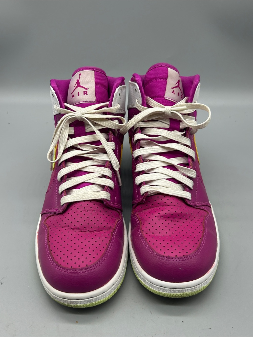 Nike Air Jordan 1 Retro High GG Size 6Y (Womens 7.5) Shoes Fuchsia Flash - Picture 3 of 7